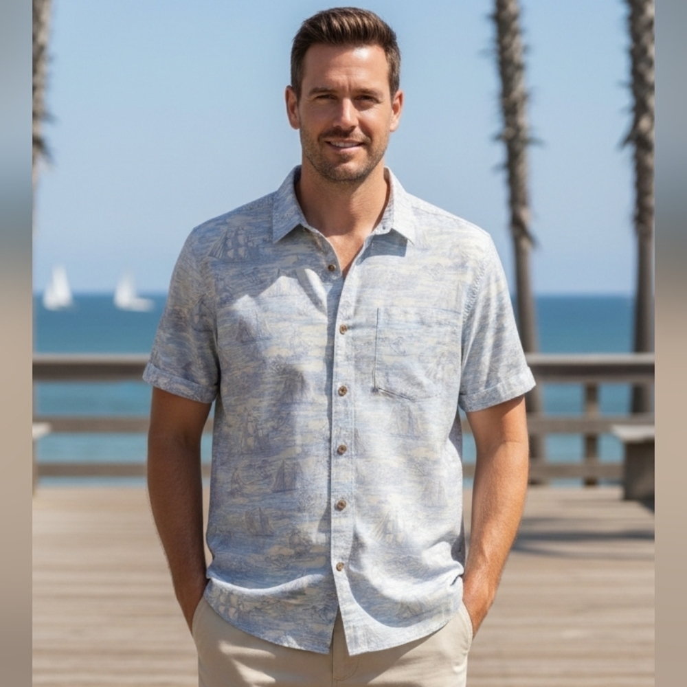 Saddlebred short sleeve Mens Medium button down